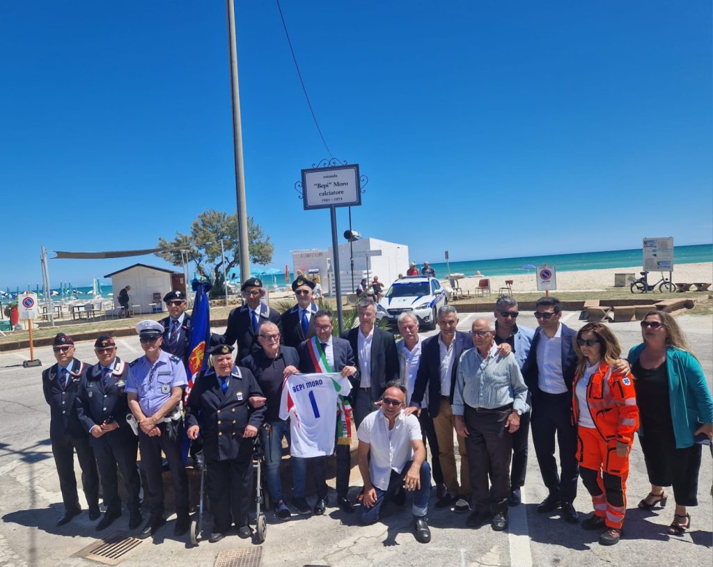 Porto Sant’Elpidio scopre targa a Bepi Moro, gratitudine dai familiari dell’ex portiere azzurro