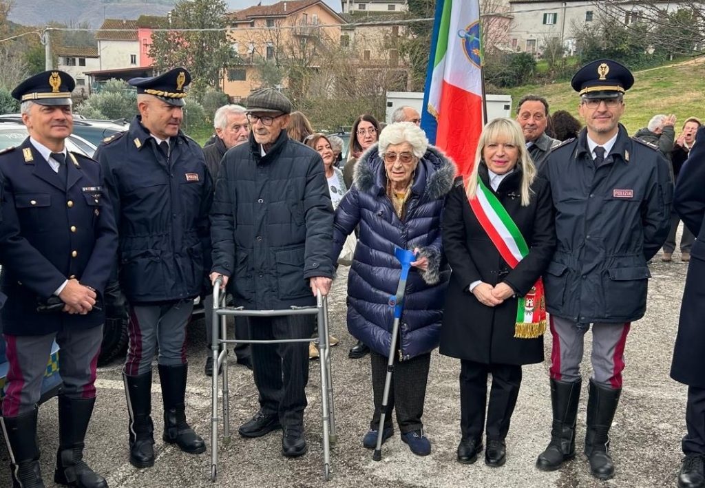 Picchetto d’onore per il neo centenario Guido de’ Tarantello a San Severino